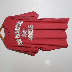 Majestic San Francisco 49ers 4XL Tall Red Graffic Sports Football Team Shirt